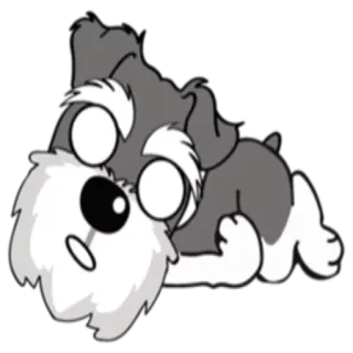 😬 perro, animal, dibujo animado, cachorro, lindo telegram sticker