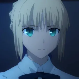 💙 Saber Fate Anime, Dibujos animados, Femenino, Pelo rubio, Personaje, Saber, Fate, Animación telegram sticker