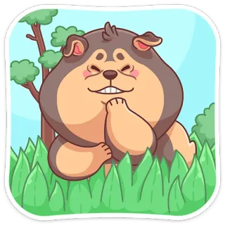 😅 chó, cún, dễ thương, động vật, kawaii, hoạt hình telegram sticker