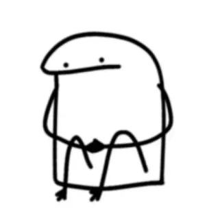 🙁 Человечек, Мультфильм, Простой, Рисунок whatsapp sticker