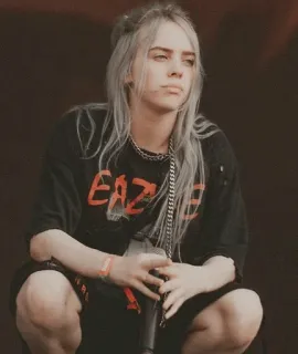 🌊 Billie Eilish EAZ piosenkarz, muzyk, celebryta, gwiazda pop, młody dorosły telegram sticker