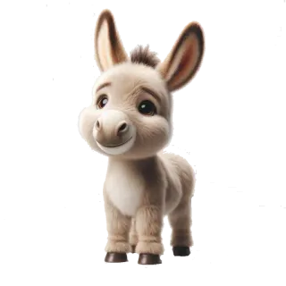 🌍 donkey, animal, cute, mammal, farm animal, cartoon telegram sticker