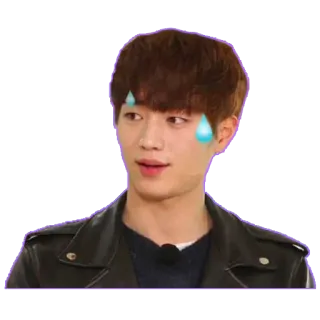 😢 persona, sudore, sorpresa, coreano, giacca, espressione whatsapp sticker