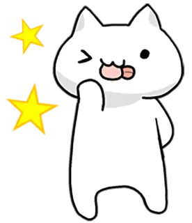😜 chat, mignon, drôle, kawaii, animal, autocollant whatsapp sticker