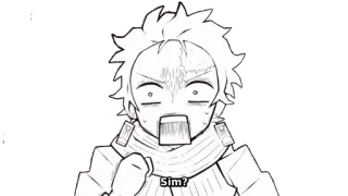 😨 Sim? Anime, Uniforme militare, Sotto shock, Cartone animato whatsapp sticker