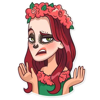 Halloween Girl telegram stickers