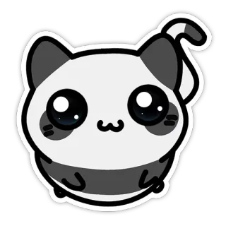 😍 gato, gatinho, fofo, kawaii, animal, animal de estimação, desenho animado telegram sticker