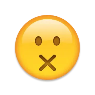 🤐 Emoji, Stille, Mund zu, Geheimnis, gelbes Gesicht telegram sticker