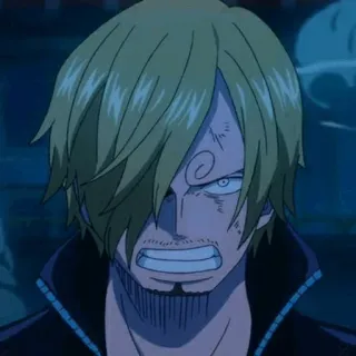 🎷 Sanji One Piece Anime, One Piece, Sanji, Wütend, Koch whatsapp sticker