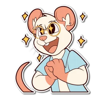 ✨ rato, desenho animado, adesivo, fofo, feliz, animado telegram sticker