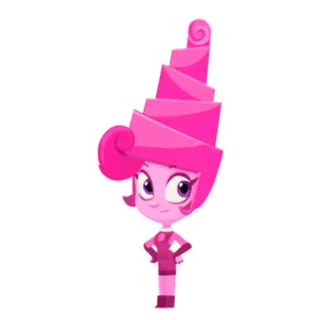 🙂 卡通, 角色, 粉色, 女孩, 可爱 telegram sticker