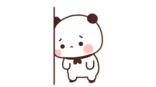 🍩 panda, sad, cute, cartoon, animal telegram sticker