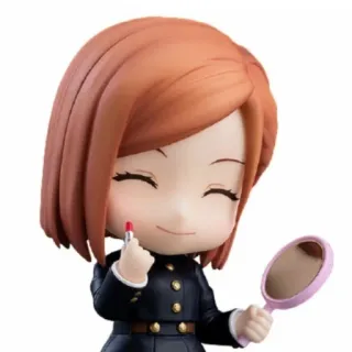 ☺️ Nobara Kugisaki Jujutsu Kaisen Anime, Maquiagem, Batom, Espelho, Chibi, Personagem, Jujutsu Kaisen whatsapp sticker
