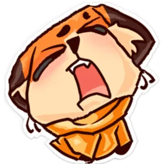 😴 mèo, ngáp, buồn ngủ, động vật, hoạt hình, dễ thương, sticker telegram sticker