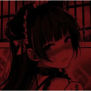 😳 芙蓉 Anime-Mädchen, Maid, Süß, Erröten, Rot, Ästhetisch telegram sticker
