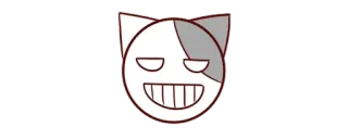 😈 gato, animal, rosto, expressão, fofo, adesivo telegram sticker