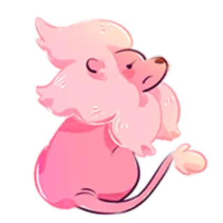 😒 Lion Steven Universe Dessin animé, Rose, Lion, Magique, Animal whatsapp sticker