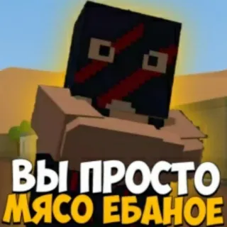 🥩 ВЫ ПРОСТО МЯСО ЕБАНОЕ testo, russo, insulto, offensivo telegram sticker