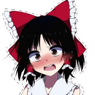 😳 anime, girl, embarrassed, cute, cartoon telegram sticker