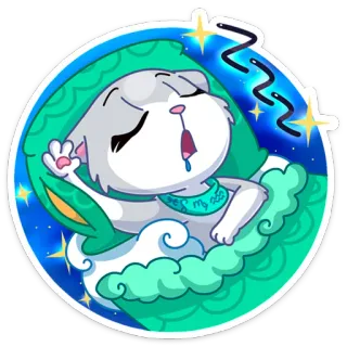 😴 gato, durmiendo, dibujos animados, lindo, zodiaco, soñando, kawaii, animal telegram sticker