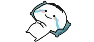 ✨ HangSeed carino, cuscino, piangendo, triste telegram sticker