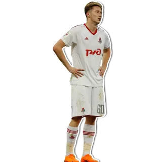 😔 サッカー選手, サッカー, スポーツ, アスリート, ユニフォーム telegram sticker