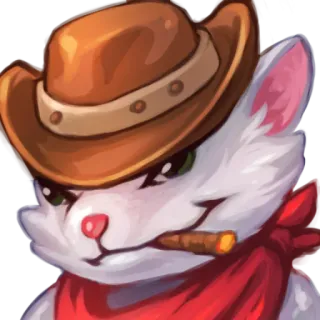 🤠 cartoon, cat, cowboy, cigar, western, character telegram sticker