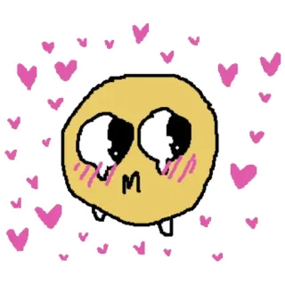 🥰 Herzen, süß, Erröten, Augen, kawaii telegram sticker