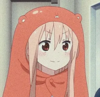 💘 Umaru Doma Himouto! Umaru-chan umaru, anime, manga, himouto, kawaii, słodkie, bluza z uszami whatsapp sticker