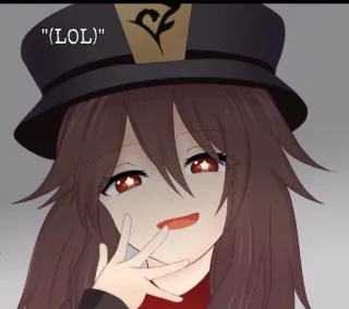 😈 Hu Tao Genshin Impact "(LOL)" Anime, Video game, Genshin Impact, Hu Tao, LoL telegram sticker