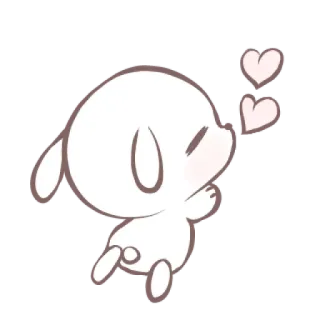 🎀 chó, dễ thương, động vật, tình yêu, trái tim, kawaii telegram sticker