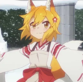 🦊 Senko The Helpful Fox Senko-san Anime, Renard, Senko-san, Kemonomimi, Mignon whatsapp sticker