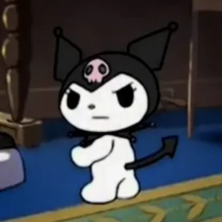 🧦 Kuromi クロミ, サンリオ, アニメ, キャラクター, かわいい, マンガ whatsapp sticker