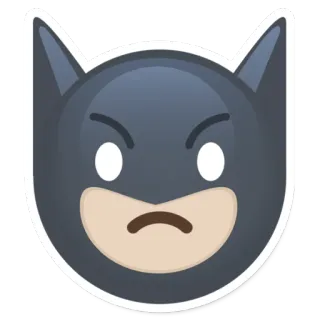 😠 Batman batman, emoji, angry, cartoon, superhero telegram sticker