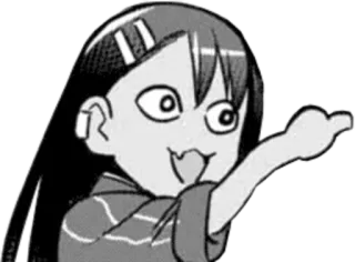 ◾️ Nagatoro Don't Toy with Me, Miss Nagatoro Anime, Nagatoro, Mittelfinger, Verhöhnen, Manga telegram sticker