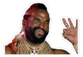 😉 Mr. T Mr. T, Schauspieler, 80er, Goldketten, Irokesenschnitt, Das A-Team telegram sticker