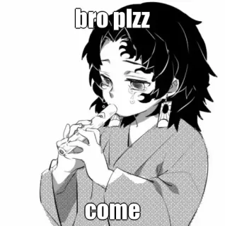 🙂 bro plzz
come anime, manga, pleading, begging telegram sticker