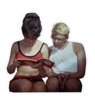😀 lezen, mensen, vintage, boek, vrije tijd, ontspanning whatsapp sticker