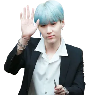 👋 Suga Suga, K-pop, Koreański pop, BTS, Gwiazda, Piosenkarz, Muzyka telegram sticker
