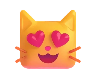 😻 kucing, cinta, emoji, hati, imut, binatang, kartun telegram sticker