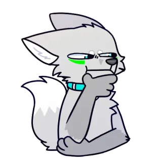 🤨 fictional wolf character telegram sticker