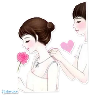 🌸 @afavoice miłość, para, romantyczny, uczucie, róża telegram sticker