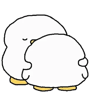 💬 animal, pássaro, pato, fofo, kawaii, desenho animado, ilustração whatsapp sticker