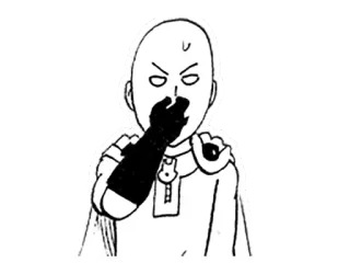 🚽 Saitama One-Punch Man anime, one-punch man, saitama, hero, manga telegram sticker