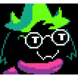 😜 Ralsei Deltarune videojuego, pixel art, personaje, RPG telegram sticker