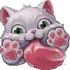 White Cat telegram emojis 👅