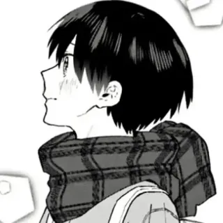❄️ 애니메이션, 만화, 소년, 머플러, 인물사진, 일러스트 telegram sticker