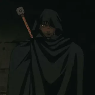 💔 Guts Berserk Anime, Berserk, Guts, Manga, Dark Fantasy, Krijger, Zwaard, Cape telegram sticker