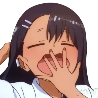 🥱 Nagatoro Don't Toy with Me, Miss Nagatoro Anime, Nagatoro, Kartun, Lucu, Meme, Reaksi telegram sticker