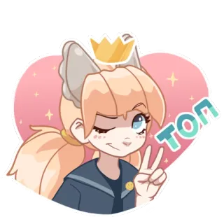 ❤️ топ 만화, 애니메이션, 평화 기호, 반짝이, 하트, 귀여운 whatsapp sticker